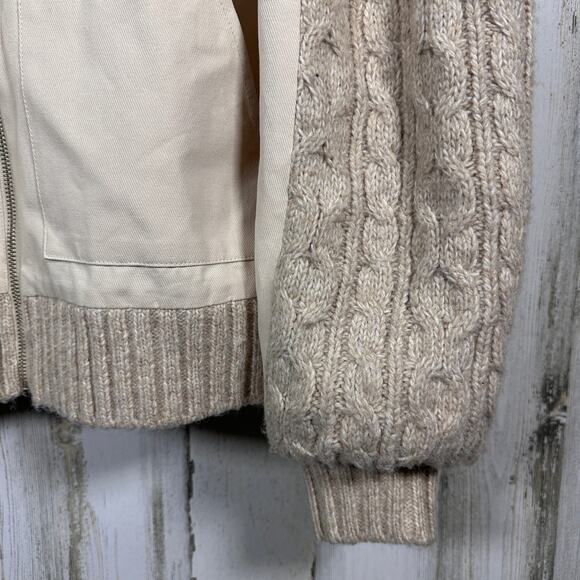 By Anthropologie Mixed-Media Wool & Cotton Jacket – Women’s Medium – MSRP $168 - Picture 5 of 10